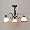 欧式铁艺复古美式简约烤漆灯具客厅餐厅卧室8 6 5 3头吸吊灯