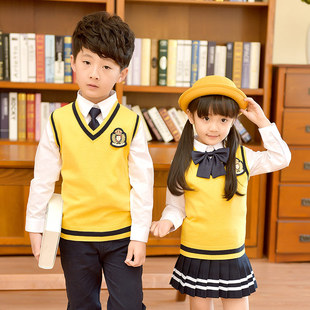 幼儿园园服套装毛衣韩版男女儿童装春秋季英伦小学生校服班服