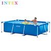 INTEX长方形管架戏水池 超大家庭儿童支架游泳池加厚鱼池