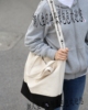 日本杂志潮牌斜跨包学生单肩帆布包，女休闲帆布袋，百搭购物袋环保袋
