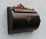 欧式庭院别墅创意个性家居装饰壁挂式半圆形信报箱铝制邮箱书报箱