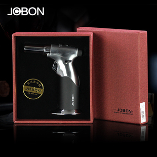 jobon中邦品牌焊创意礼盒金属，直冲雪茄充气喷，防风打火机创意