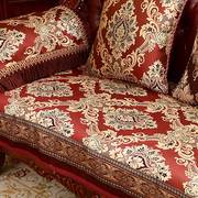 欧式沙发垫套罩巾高档奢华布艺，防滑坐垫四季通用红色沙发盖布