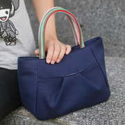 韩版女士小提包棉质帆布包，时尚饭盒包便当(包便当，)袋小拎包休闲手挽女布包