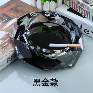 高档实用水晶烟灰缸时尚，创意个性大号，定制客厅欧式八角