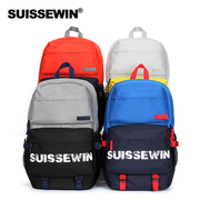 瑞士军SUISSEWIN时尚双肩包男女休闲旅行背包中学生书包大容量