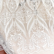 欧式刺绣蕾丝花边面料婚纱礼服手工diy材料服装连衣裙装饰布料白