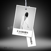 吊牌衣服女装服装商标订做异形纸卡标签定制印刷领标设计