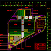 现代商铺店面超市喷淋图消防图水电电气路给排水图室内CAD施工图