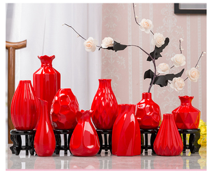 陶瓷花瓶摆件客厅台面插花酒柜装饰品小清新餐桌花器简约现代