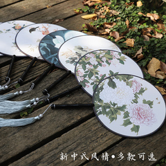 团扇单面印花古装汉服舞蹈扇
