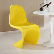 潘东椅创意甜品塑料椅子洽谈椅个性椅子现代椅时尚简约家居S型椅