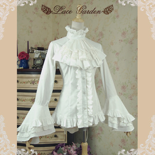 Lace Garden复古品牌宫廷喇叭长袖衬衫lolita正版洛丽塔内搭