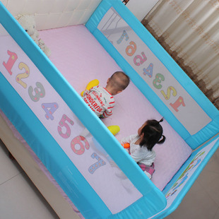 儿童床围栏宝宝，防摔防护栏大床边宝宝挡板，栏杆可折叠1.8-2米通用