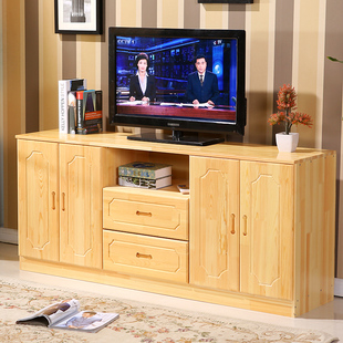 实木电视柜组合松木电视柜简约储物柜，矮柜地柜卧室，柜餐边柜定制款