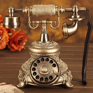旋转盘仿古老式电话座机，欧式电话机复古电话机时尚创意电话机