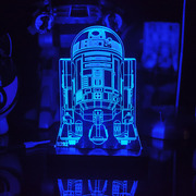 R2-D2星球大战创意led夜灯3D立体台灯卧室床头睡眠灯节能彩色触控