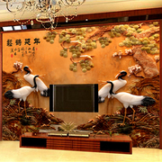 3d电视背景墙壁纸立体浮雕壁画客厅现代简约无缝墙布新中式5d墙纸