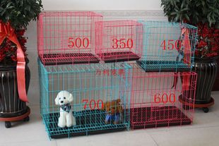 加粗折叠铁丝狗笼子泰迪贵宾比熊小型犬兔笼猫笼宠物笼