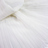 服装布料白色风琴，百褶压皱珍珠雪纺半身长连衣裙面料0.5cm