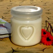 100ml150250酸奶瓶玻璃布丁双心鲜奶带盖含许愿装饰