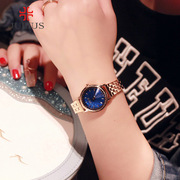 聚利时时尚钢带女士手表，手链带表，韩版潮流女表石英学生时装腕表