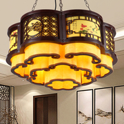 中式吊灯仿古客厅卧室羊皮，灯具中国风，过道酒店会所工程祥云大吊灯