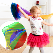 儿童音乐舞蹈纱巾，丝巾彩色方巾宝宝早教，幼儿园游戏奥尔夫教具