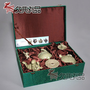 陕西特色 耀州瓷六件套 实用酒具餐具摆件 工艺品送老外