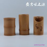 竹制筷子桶竹笔筒茶叶罐竹筷笼茶罐茶叶竹签筒筷子架创意筷子盒