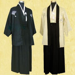 vintage古着传统民族日本和服浴衣羽织和风暗