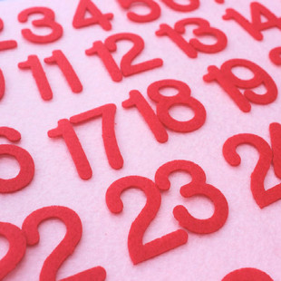 不织布手工数字字母 DIY纪念拍照道具 自制日历学习认识数字