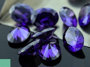 紫蓝蛋形锆石戒面裸石椭圆形彩色宝石镶嵌首饰配石diy紫色瑞士钻