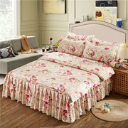ins网红四件套全棉，床裙式床罩纯棉防滑床单，1.8米2.0m被套床上用品
