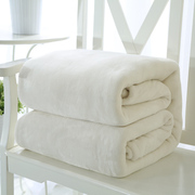 白色珊瑚绒毯加厚法莱绒，毯子床单拍照背景，毯云貂绒夏季毛毯加厚