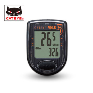 CATEYE猫眼VELO5自行车码表英文有线山地单车装备里程测速器配件