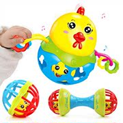 0-1岁婴儿手抓球健身球 3-6-9-12个月宝宝摇铃软胶球早教益智玩具
