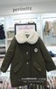 110韩国童装潮品店，秋冬女童小童羊毛，夹棉带毛领毛呢大衣外套