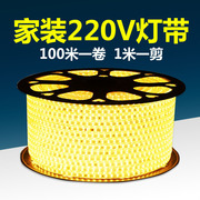 led灯带 220V 防水5050LED贴片柔性灯条2835双排超亮220V灯带