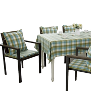 竹月阁布艺桌布小清新欧式防水格子，餐桌布北欧茶几盖布椅垫