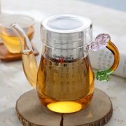 创虹耐热玻璃茶具茶壶，花茶壶三十六计不锈钢内胆，过滤泡茶冲茶器