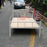 深圳经济实用1.2米1.5米单人，双人单层简易六脚铁床，铁艺床