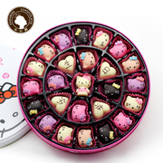 手工巧克力礼盒装生日，情人节送女友，送朋友小猫咪造型新年礼物