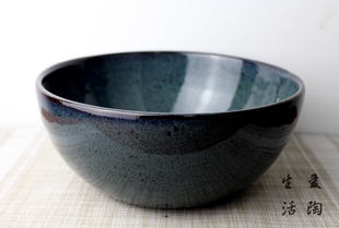 创意加厚陶瓷大碗复古水果沙拉碗家用个性大号汤碗面碗餐具汤盆