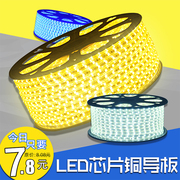 LED灯带 LED灯条5050贴片灯带220V高压灯条 室内客厅家装高亮灯带