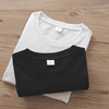 (买一送一）260g 日本重磅纯棉厚实短袖纯白色圆领男女T恤打底衫