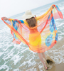 2023新女式韩版真丝质感丝巾长款超大海边沙滩巾纱巾围巾披肩两用