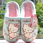 冬季HelloKitty 居家拖鞋女凯蒂猫女童小孩子宝宝防滑保暖棉拖鞋