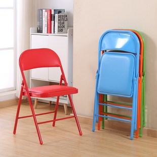家用凳子靠背折叠椅子便携简约现代电脑椅学生宿舍餐椅办公培训椅