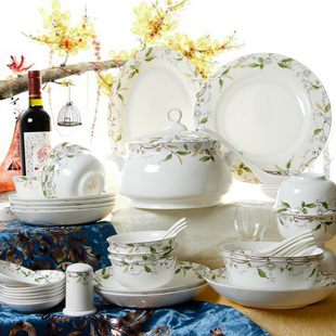餐具套装2856头骨瓷，碗碟套装韩式家用创意碗盘碟勺结婚送礼